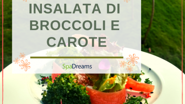 Piatto con insalata di broccoli e carote